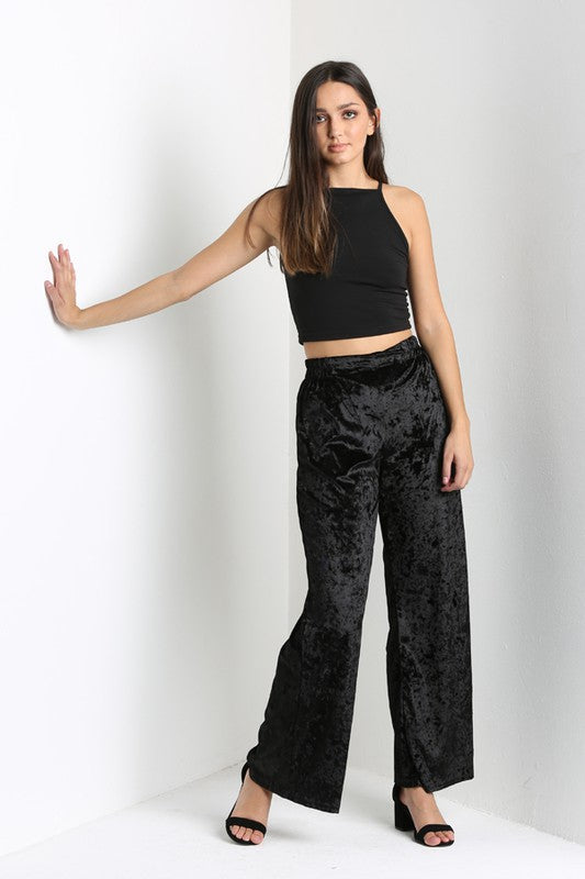 Velvet Wide Leg Pant