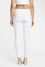 Load image into Gallery viewer, White Smoke Mid Rise Skinny Ankle Denim
