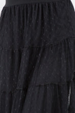 Load image into Gallery viewer, Tiered Dotted Tulle Midi Skirt
