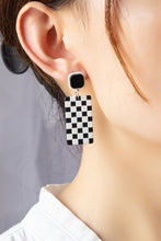 Load image into Gallery viewer, Black &amp; White Checker Earrings
