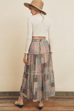 Load image into Gallery viewer, Patchwork Print Maxi Skirt
