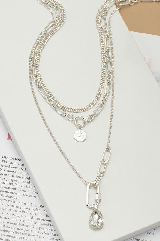 3 Row Chunky Chain Necklace