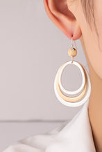 Load image into Gallery viewer, Duo Tone Hoop Earrings
