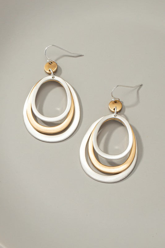 Duo Tone Hoop Earrings