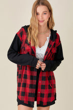 Load image into Gallery viewer, Plaid Hooded Shirt

