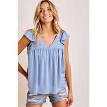 Load image into Gallery viewer, Ruffle Short Sleeve Top
