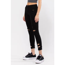 Load image into Gallery viewer, Black Distressed Denim
