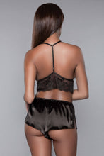 Load image into Gallery viewer, Satin Crop Cami and Short Lingerie Set
