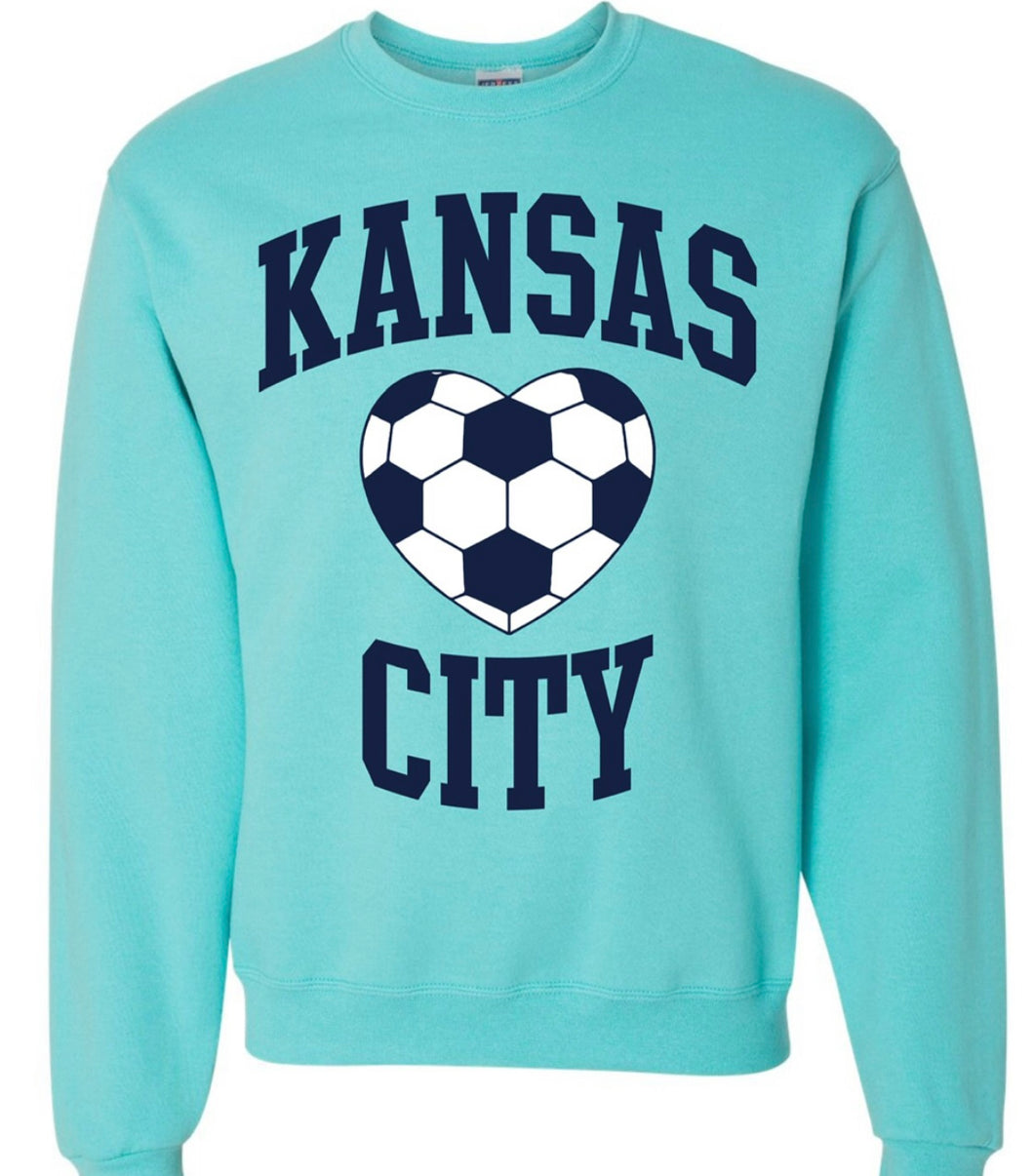 Kansas City Soccer Heart Sweatshirt
