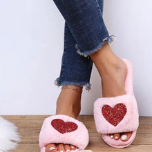 Load image into Gallery viewer, Heart Glitter Slipper
